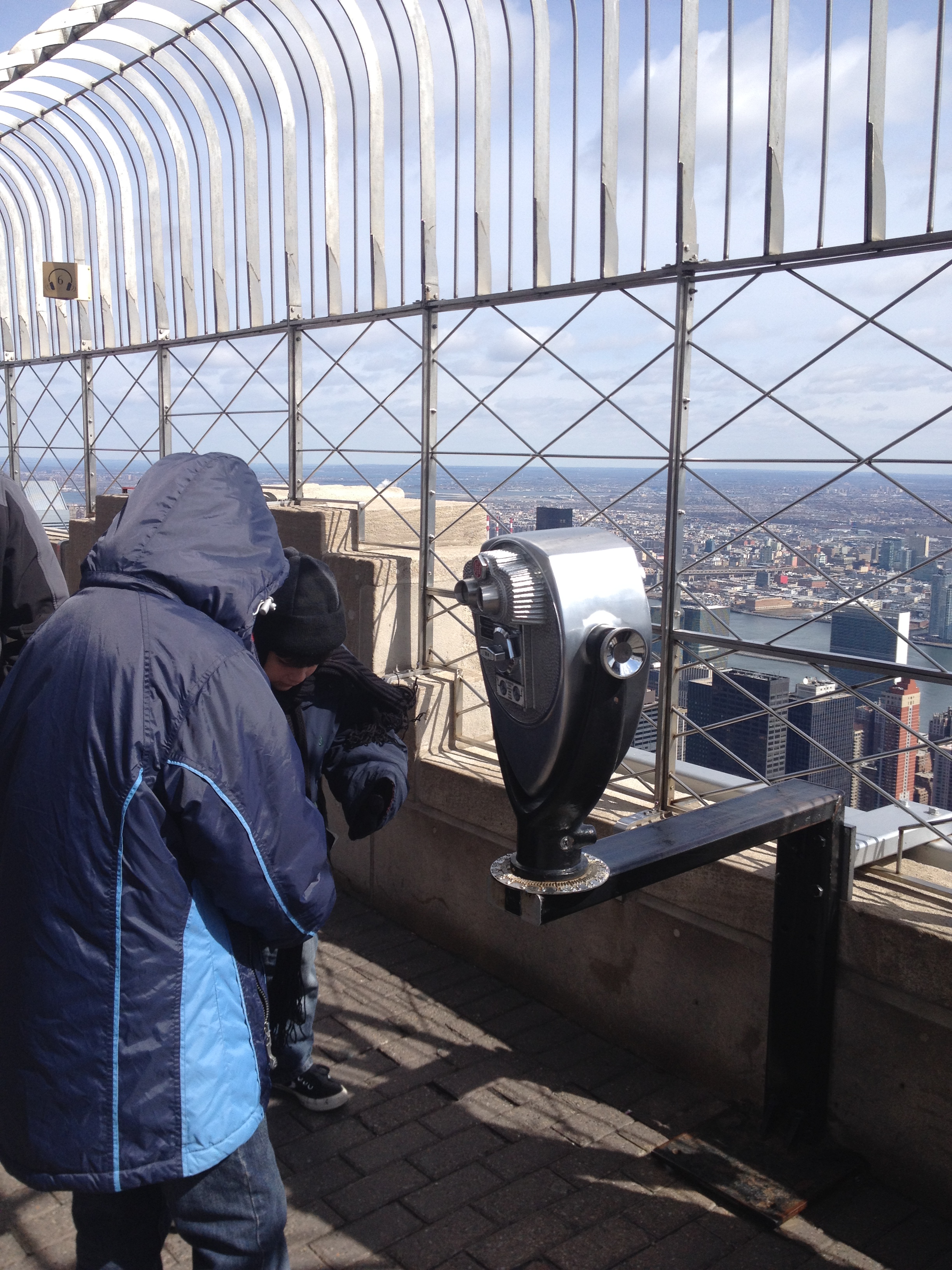 El edificio Empire State, que increíble la vista. Ese día había muchísimo frío. 